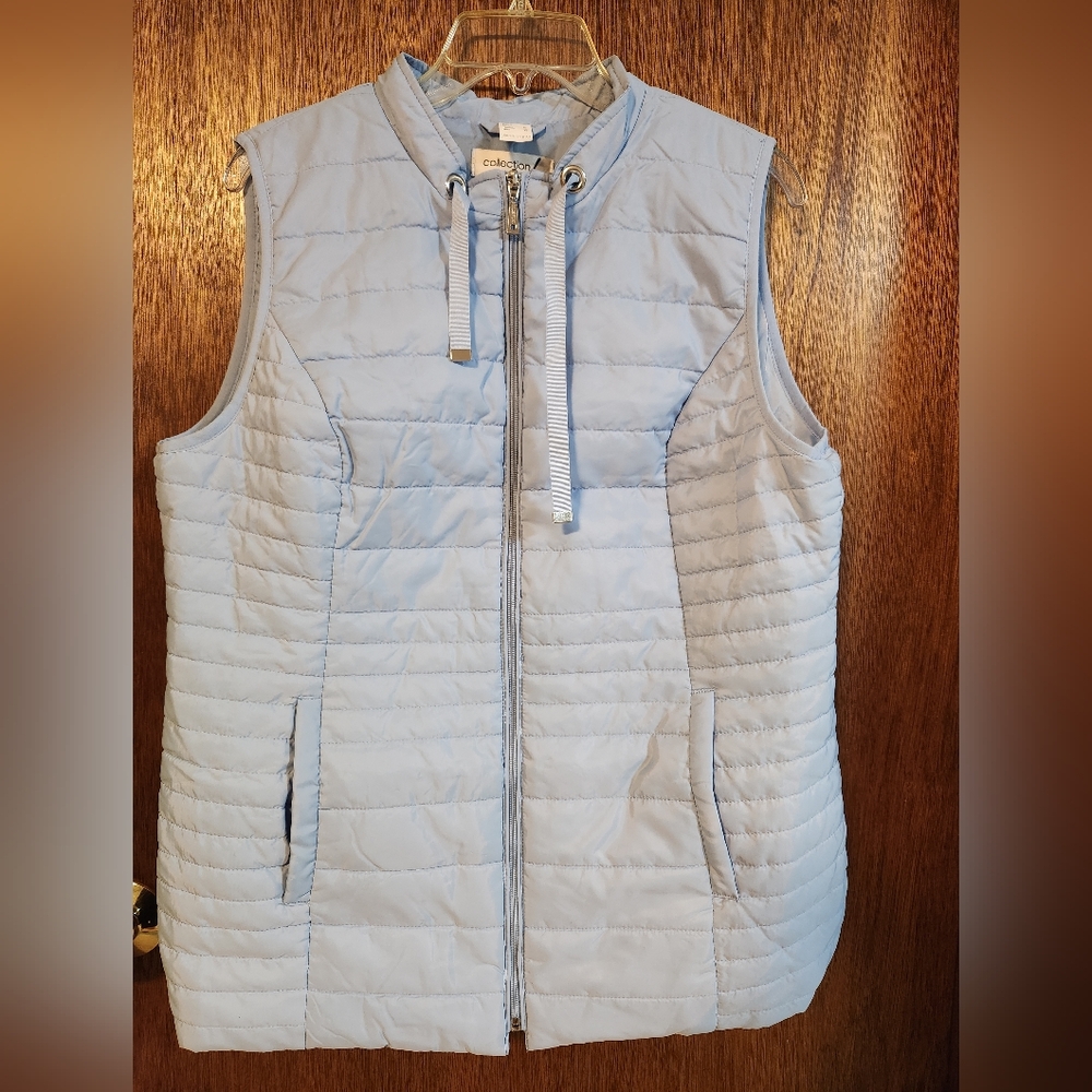Sky Blue Womans Quilted Vest